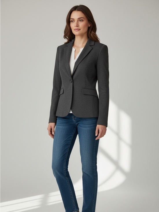 Express Jackets & Blazers - Express Design Studio Women’s Size 6 Long Sleeve Dark Gray 2 Button Blazer